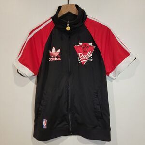Chicago Bulls Adidas Originals Trefoil NBA Court Series Retro Track Jacket M